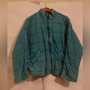 Rare Free People Dolman Jacket NWOT Mermaid Scale Blue